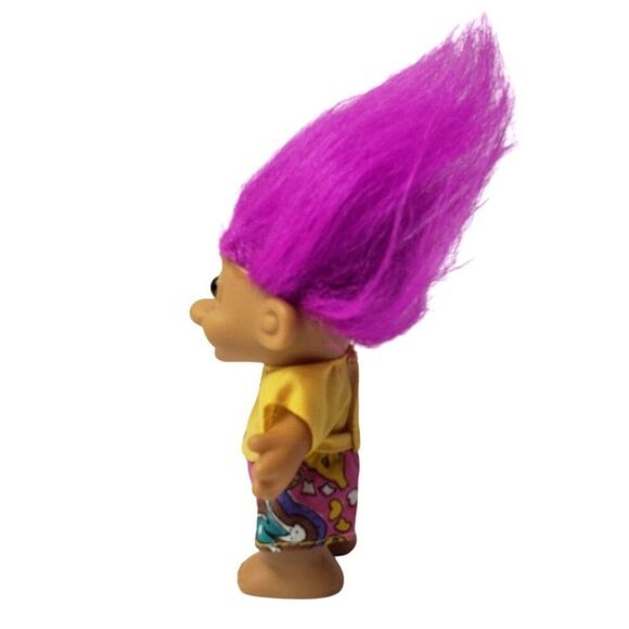 Vintage Russ Troll Doll "I'm A Big Brother" Purple Hair Retro #18434 90s Toy - Picture 4 of 5